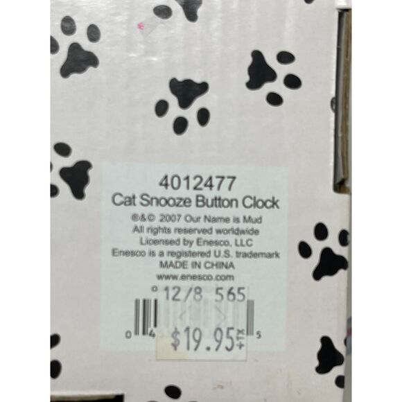 New "I WISH MY CAT HAD A SNOOZE BUTTON" NEW CLOCK Boxed by Our Name is Mud ~Cats - Picture 4 of 6